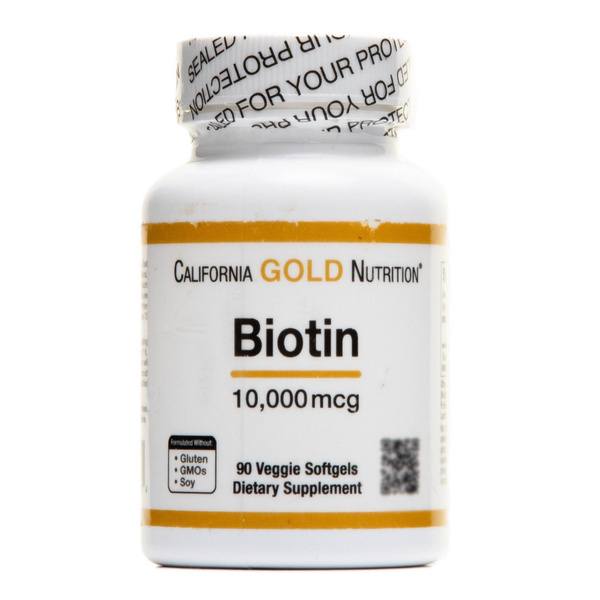 Биотин 10000 мкг, 90 капсул, California Gold Nutrition - купить с ...