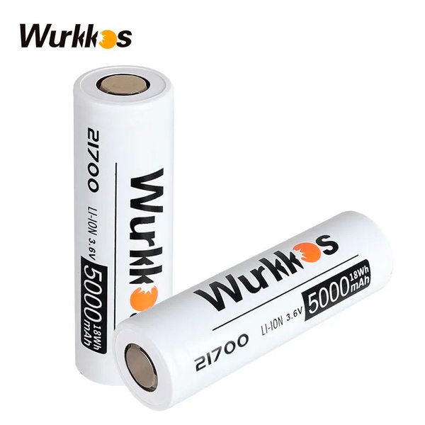 Аккумулятор для фонаря (2 шт) Wurkkos 21700 5000 mAh 3.7V / Литий ...