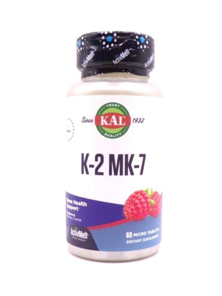 Витамин K KAL K-2 MK-7 ActivMelt 100 mcg 60 таблеток, Малина - купить с ...