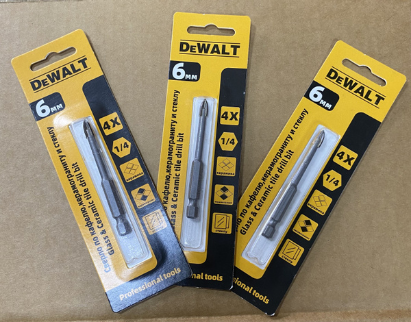 Сверло Перьевое по Керамике и Стеклу 6мм(3шт.) Dewalt - купить по ...