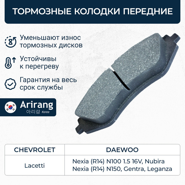 Колодки тормозные передние для Chevrolet Lacetti, Daewoo Nexia (r14 ...