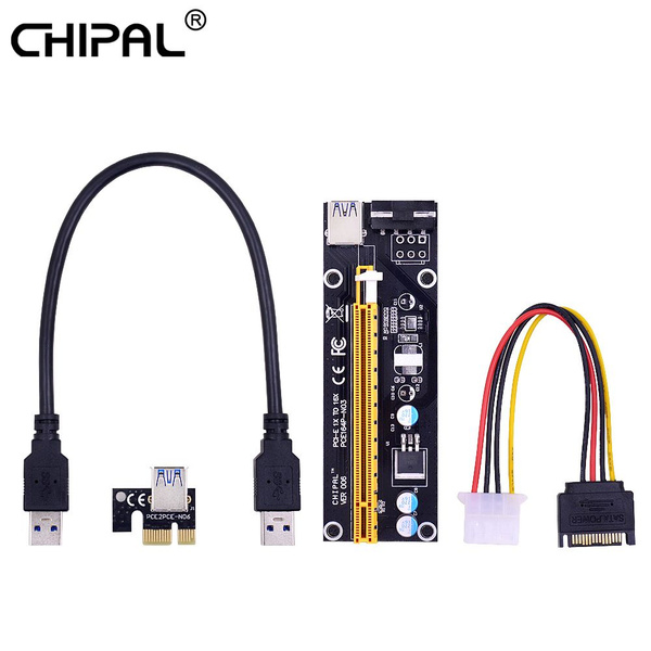 Riser PCI-E удлинитель CHIPAL VER006S Molex PCIE Райзер для видеокарты ...