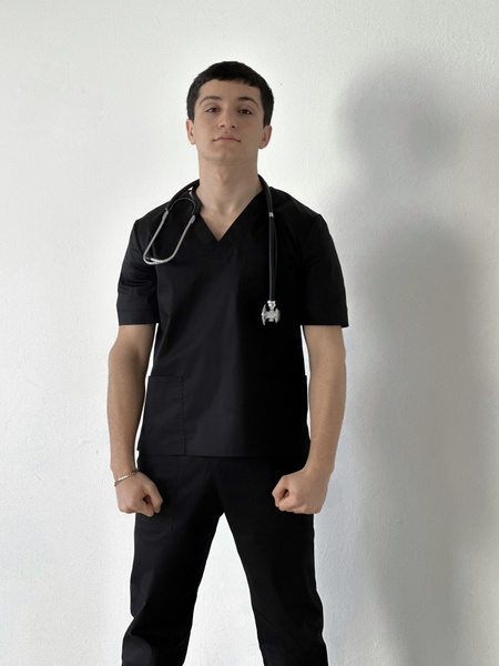 Медицинский костюм мужской MedLabel / хирургический костюм / спецодежда ...