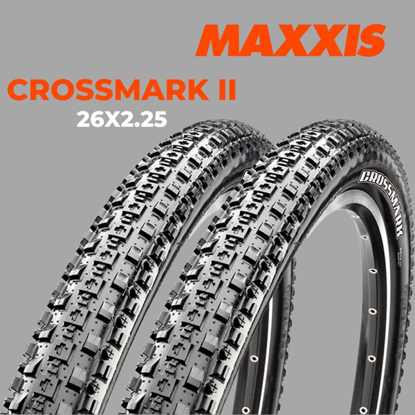 Maxtrek Tyres Pair Of Maxxis Crossmark II Mountain S - 26 X 2.1