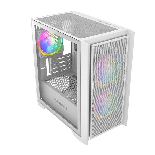 Powercase Alisio Micro Z3W ARGB, Tempered Glass, 3x 120mm ARGB fan ...