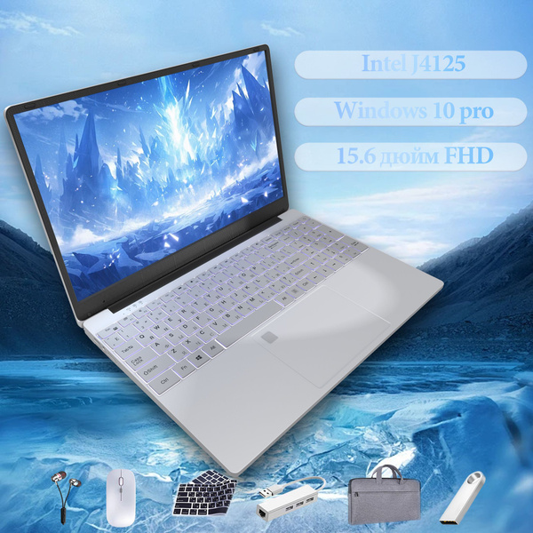Игровой ноутбук IKIA Розовый ноутбук для офиса и учебы, серебристый ...
