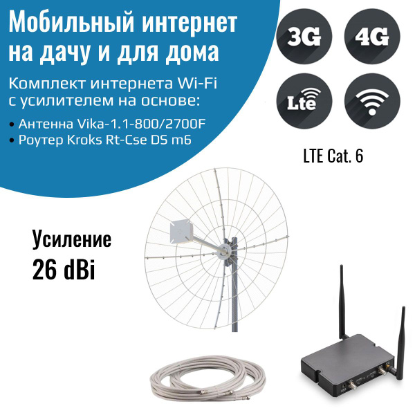 Характеристики Мобильный интернет на даче, за городом 3G/4G/WI-FI ...
