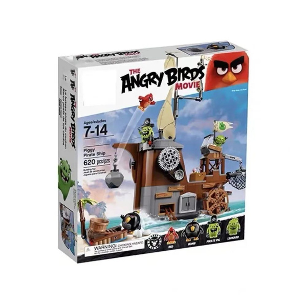 LEGO Angry Birds 75825 Набор для сборки пиратского корабля Пигги ...