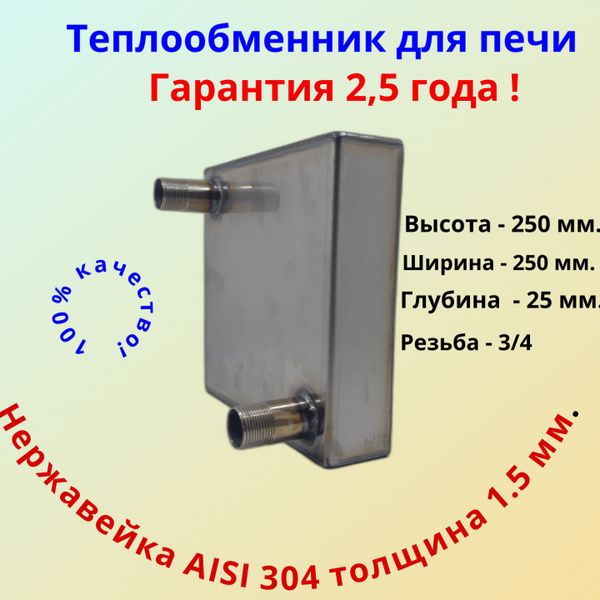 Теплообменник в печь . Нержавейка AISI 304, толщина 1.5 мм. - купить с ...