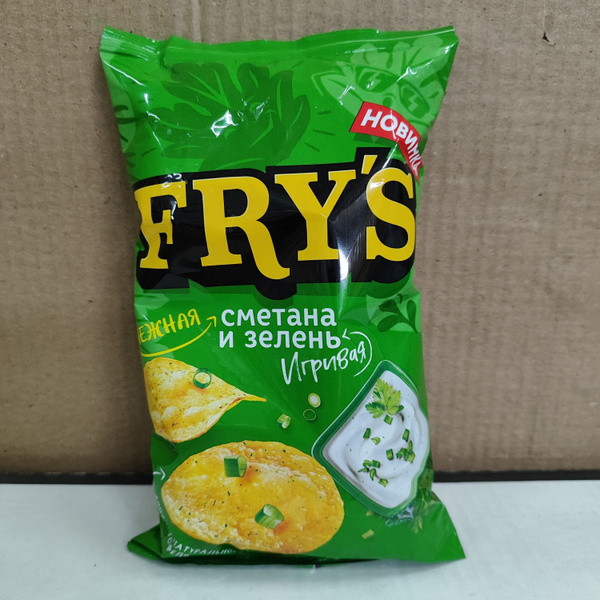Чипсы FRY'S Нежная сметана и игривая зелень 35гр х15шт - купить с ...