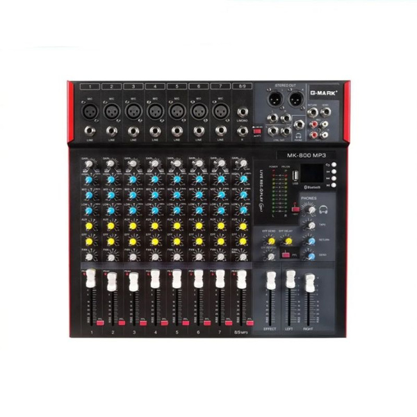 Профессиональный 8-канальный микшер G-MARK MK800MP3 - купить с ...