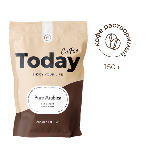 Кофе растворимый TODAY Pure Arabica, 150 г - купить с доставкой по ...