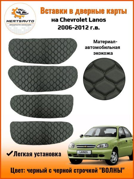 Вставки в дверные карты Chevrolet Lanos Шевроле Ланос 2006-2012 г.в ...