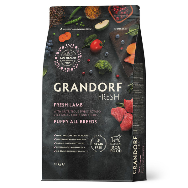 Grandorf Fresh для щенков Ягнёнок с бататом 10 кг. - купить с доставкой ...