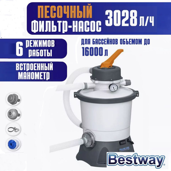 Фильтр-насос песочный для бассейна, Bestway, 3596 л/ч, 58515BW купить ...