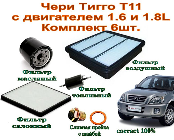 Chery Tiggo (T11), (Чери Тигго Т11) с двигателем 1.6 и 1.8L Комплект ...