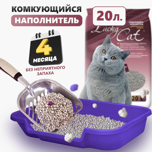 Наполнитель для кошачьего туалета комкующийся, 20 литров - купить с ...