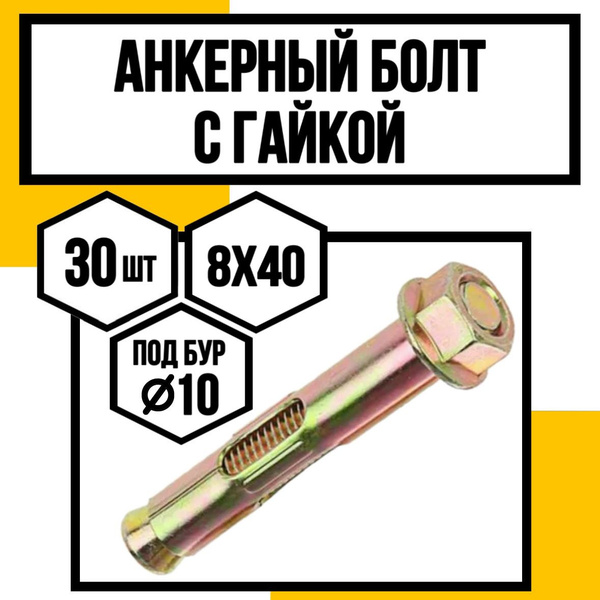 КрепКо-НН Анкер 10 мм x 40 мм купить на OZON по низкой цене (1573837596)