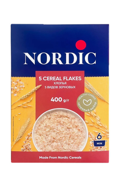 Nordic хлопья 5 видов зерновых, 400г купить на OZON по низкой цене ...