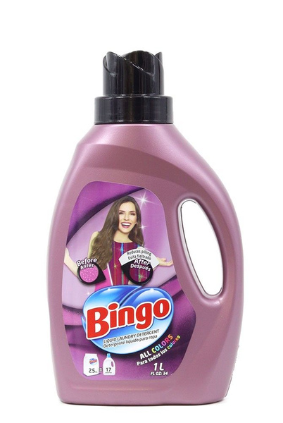 Гель для стирки белья Bingo ALL COLORS, автомат 1л - купить с доставкой ...