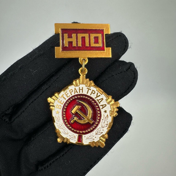 Значок Ветеран Труда НПО на Подвесе! Длина 6 см - купить с доставкой по ...