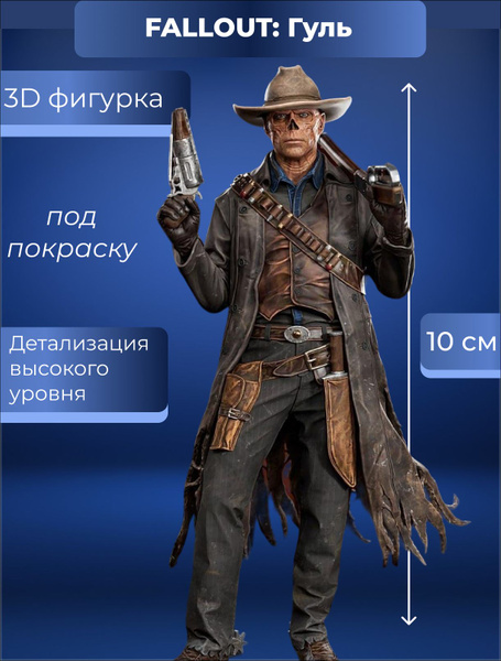 Коллекционная фигурка Гуль 100мм Fallout / Ghoul Фоллаут - купить с ...