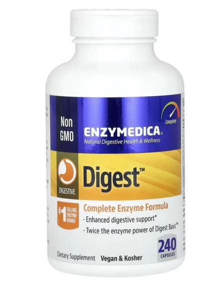 Enzymedica Digest Complete Enzyme Formula Пищеварительные ферменты,240 ...