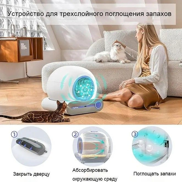 Автоматический лоток для кошек,65 л + 9 л большой - купить с доставкой ...