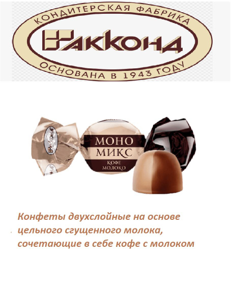 Конфеты Мономикс (кофе) 500 гр АККОНД - купить с доставкой по выгодным ...