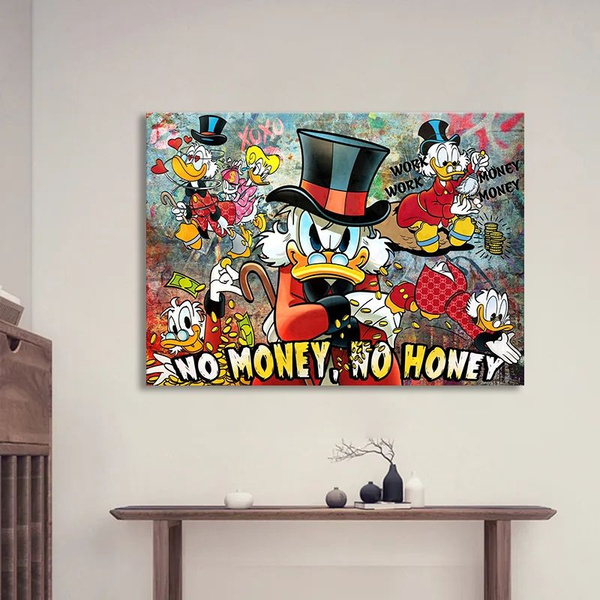 Дональд Дак картина, Дональд Дак с деньгами, 60х80 см. - купить по ...