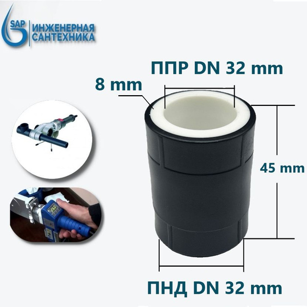 Муфта Комбинированная PND-PPR, DN 32, Под Пайку, 2 шт купить на OZON по ...