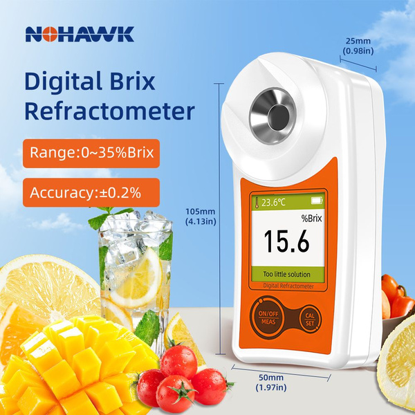 NOHAWK Цифровой Сахарный рефрактометр, заряжаемый автоматический ...