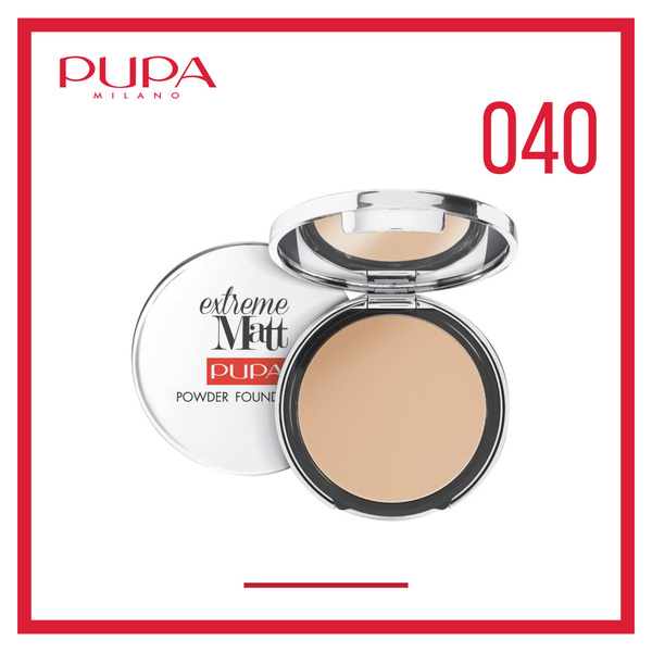 PUPA Тональная основа-пудра Extreme Matt SPF 20, №040 натурально ...