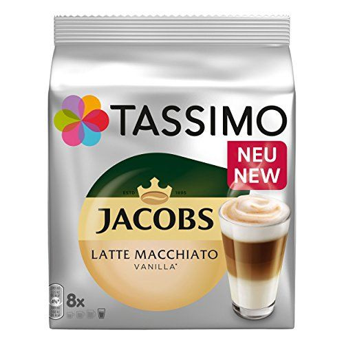 Кофе TASSIMO Latte Macchiato с ванилью, капсулы, T-диски, упаковка из 5 ...