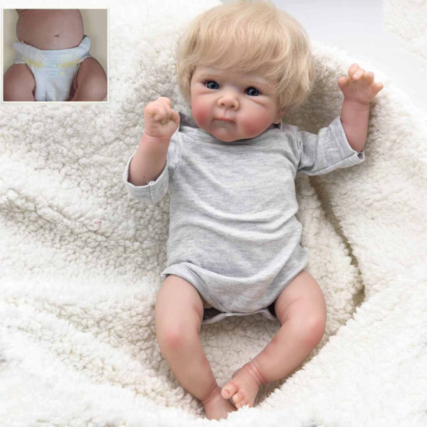 Кукла новорожденного Реборна NPK 45 см, реалистичная, мягкая на ощупь ...