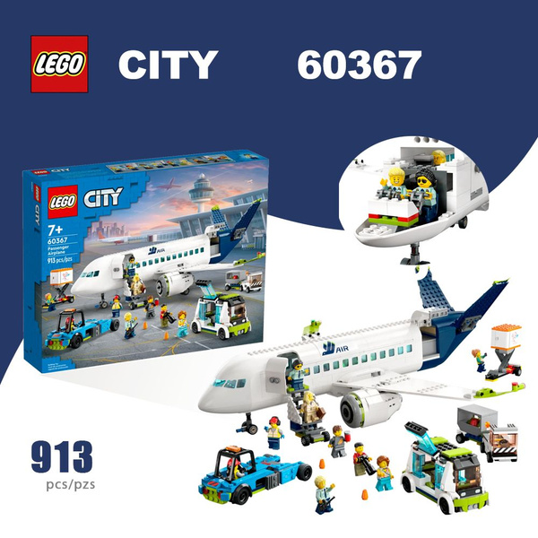 Конструктор LEGO City Пассажирский самолет, 913 деталей, 7+, 60367 ...