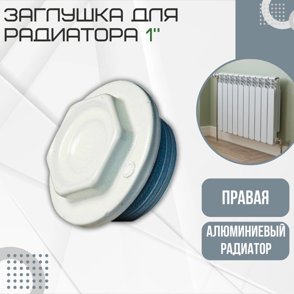 Заглушка для радиатора отопления правая Монтажный комплект с ...