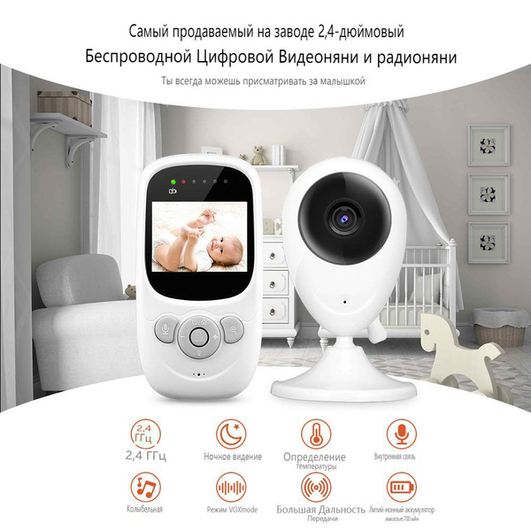 Видеоняня беспроводная,Двухсторонняя радиосвязь2024 - купить с ...
