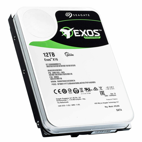 Внутренний жёсткий диск Seagate EXOS ST12000NM001G HDD 12 ТБ Внутренний ...