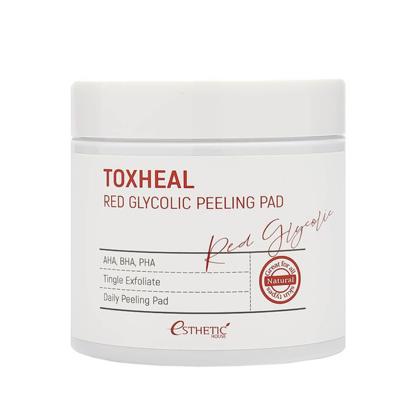 Esthetic House Пилинг-пэды с миндальной кислотой Toxheal Red Glycolic ...