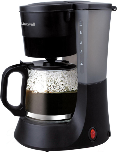 Maxwell Кофеварка капельная MW-1650 BK, черный - купить с доставкой по ...