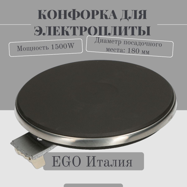 Характеристики Электроконфорка ЭКЧ 180-1,5кВт/220В с ободом для ...