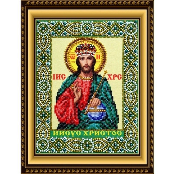 Набор для вышивания Larkes #Н2003 Иисус Христос, Вышивка бисером, 17 х ...