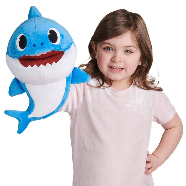 Мягкая игрушка Акуленок Baby Shark Папа акула интерактивный синий ...