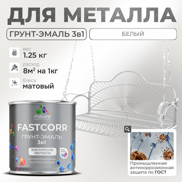 Грунт-эмаль Malare Грунт-Эмаль_по_ржавчине_для_металла_FastCorr ...