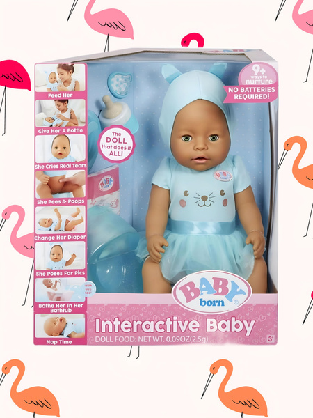 Бейби Борн Зеленые глаза Baby born Interactive Baby Doll - Green Eyes ...