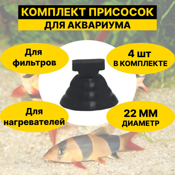 Комплект присосок для аквариумов и террариумов D22мм (4шт) - купить с ...