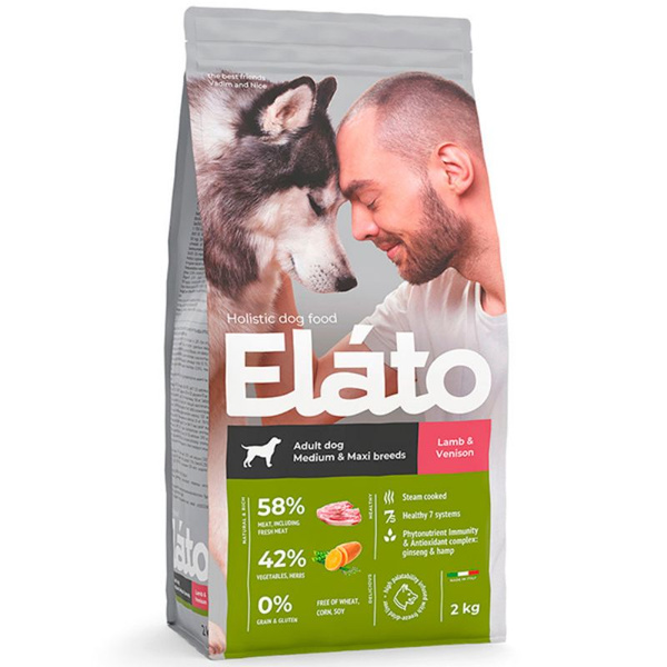 Elato Holistic сухой корм для взрослых собак средних и крупных пород с ...