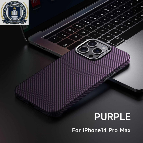 Чехол SULADA для iPhone 14 Pro Max (Айфон 14 Про Макс) карбоновый ...