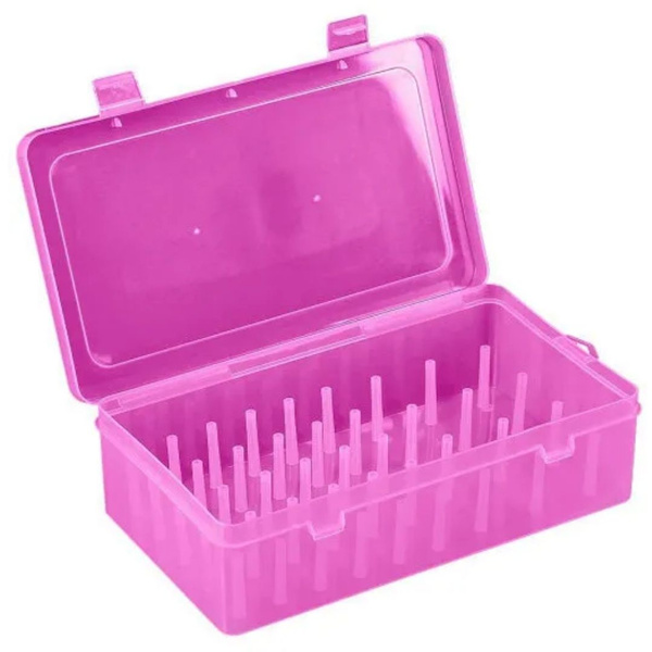 Контейнер для хранения ниток, прозрачно-розовый (42 стойки). купить на ...
